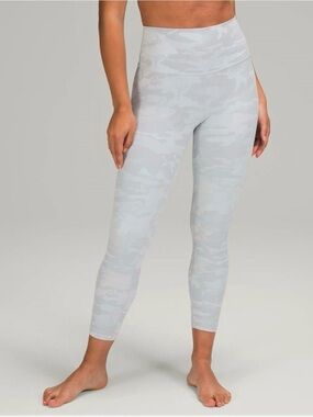 lululemon athletica Light Gray Camo High-Rise Leggings